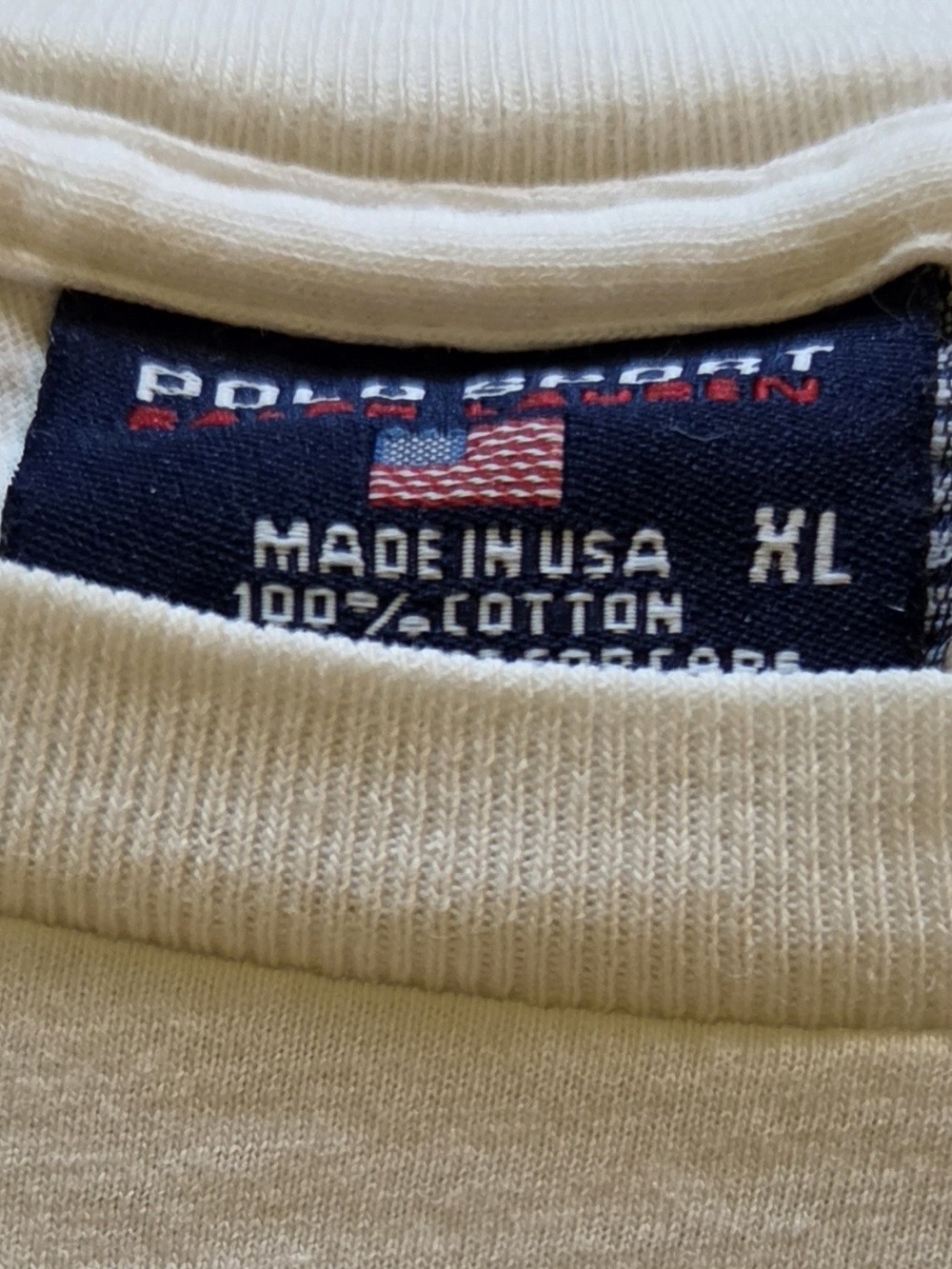 Vintage 90s Polo Sport 1997 Sailing Pocket Tee XL Made In USA - Picture 3 of 5